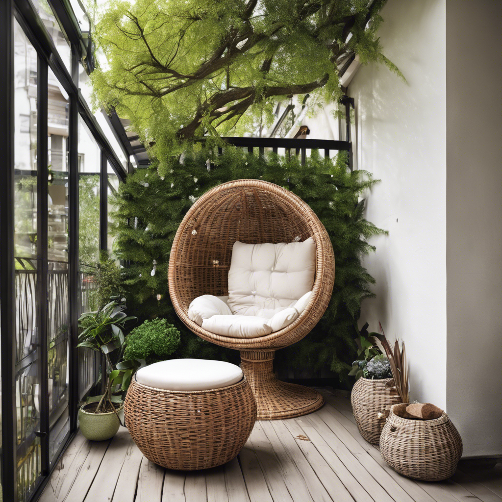 wicker egg chair