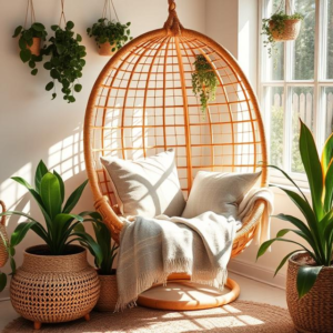 cane egg chair