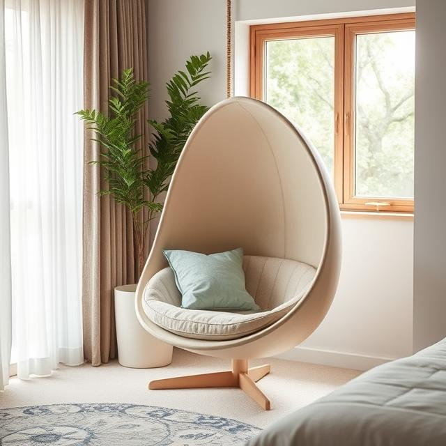 small egg chair for bedroom